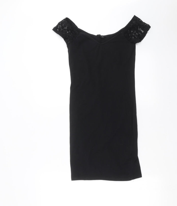 New Look Womens Black   Mini  Size 10  - Lace sleeves