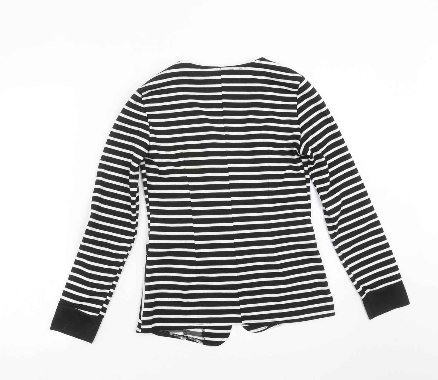 to shine Womens Black Striped  Jacket  Size S