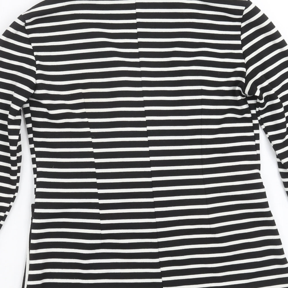 to shine Womens Black Striped  Jacket  Size S