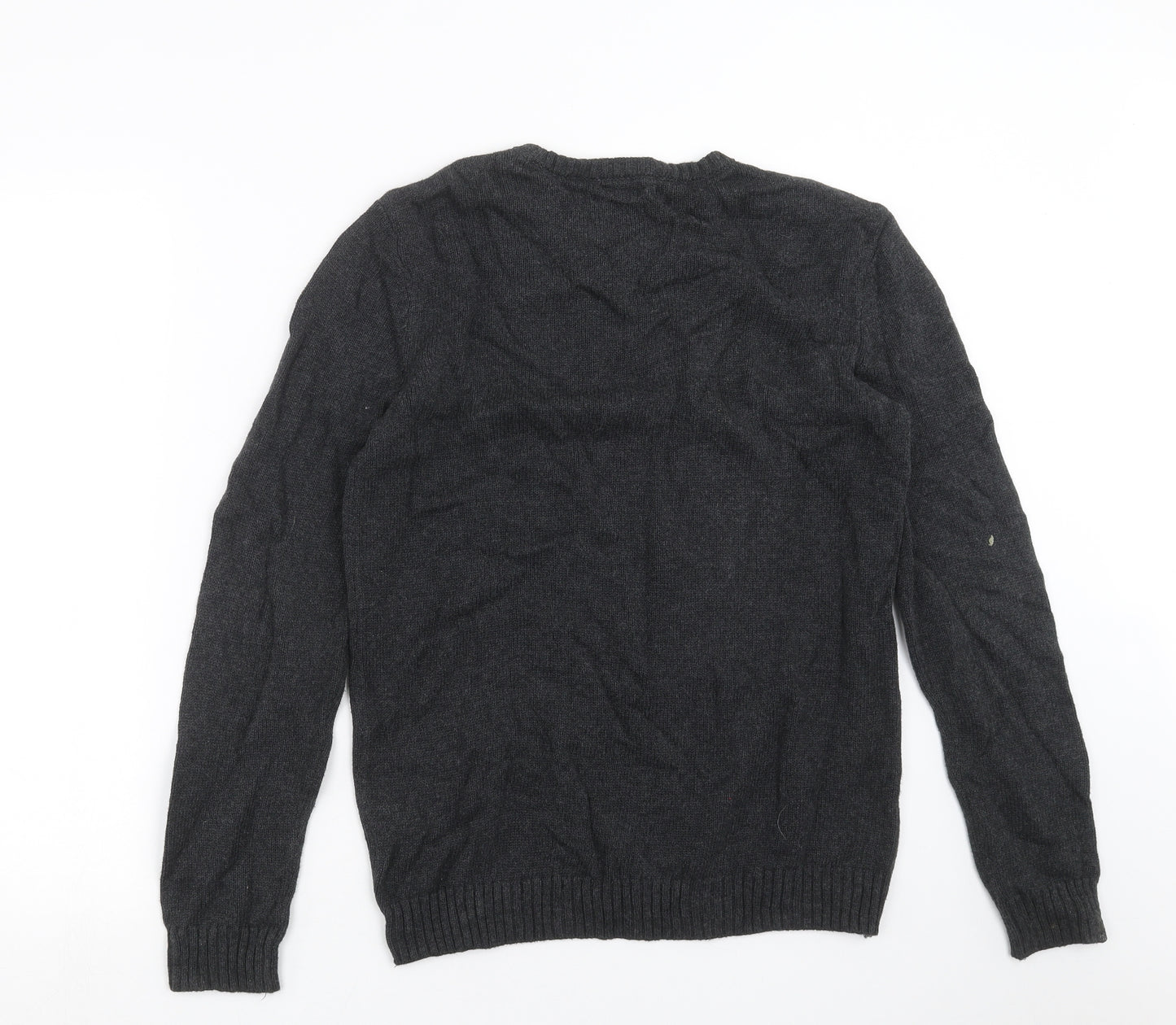 H&M Boys Grey  Knit Pullover Jumper Size 12-13 Years  - skull