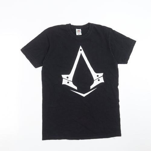 Fruit of the Loom Mens Black    T-Shirt Size S