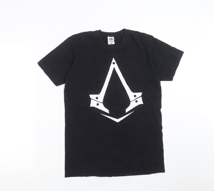 Fruit of the Loom Mens Black T-Shirt Size S