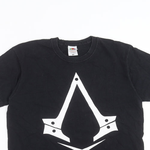 Fruit of the Loom Mens Black    T-Shirt Size S