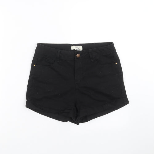 FOREVER 21 Womens Black  Denim Hot Pants Shorts Size 28 in