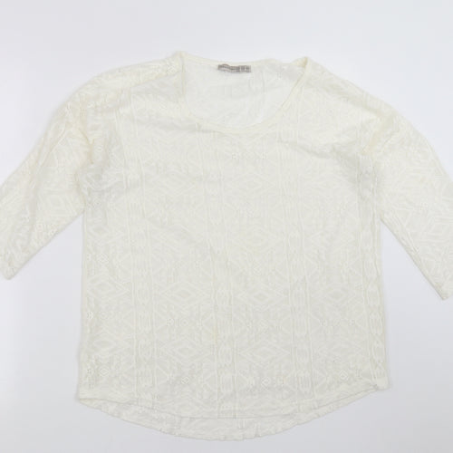 Primark Womens Ivory Geometric  Basic Blouse Size 14
