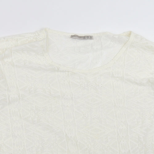 Primark Womens Ivory Geometric  Basic Blouse Size 14