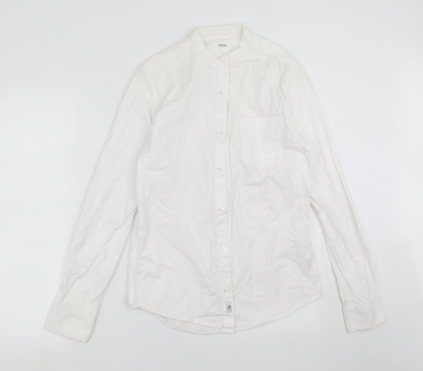 Burton Menswear Mens White    Button-Up Size S