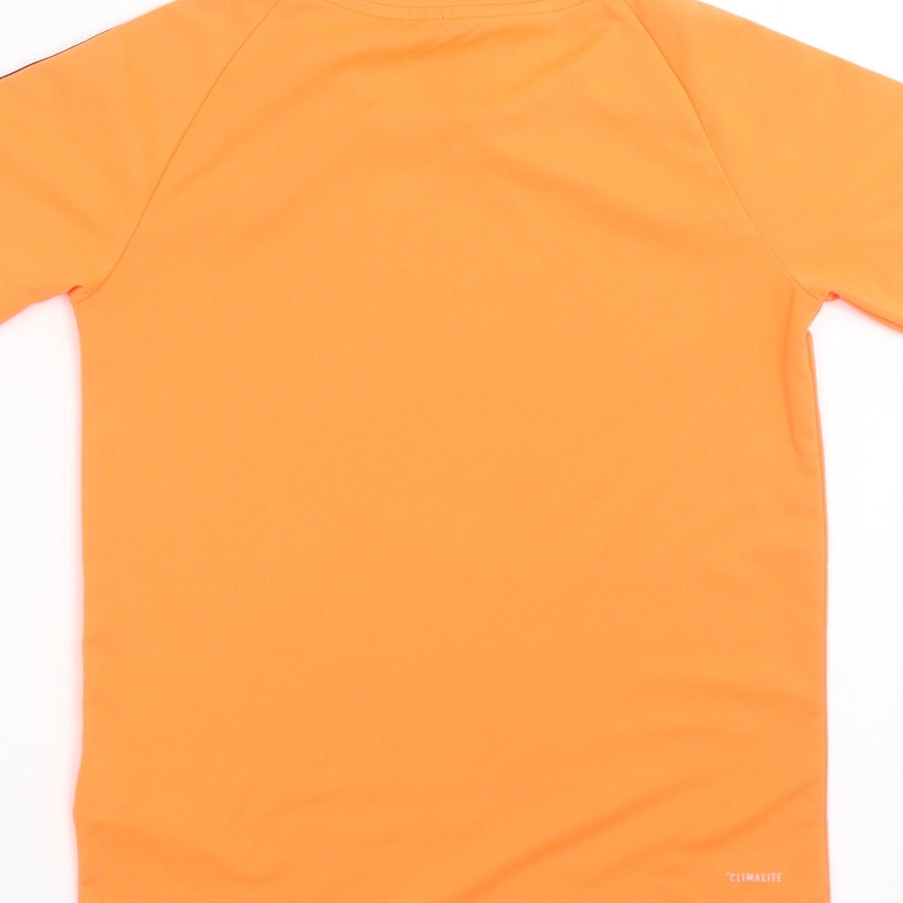 adidas Boys Orange   Basic T-Shirt Size 7-8 Years