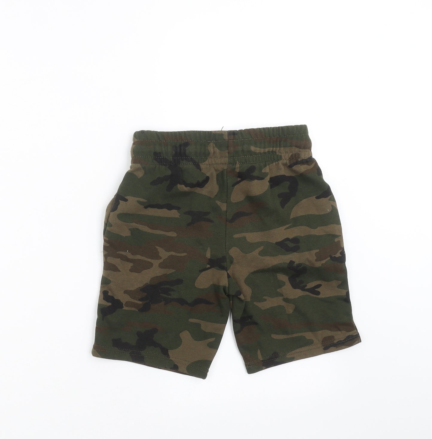 Primark Boys Green Camouflage  Sweat Shorts Size 7-8 Years