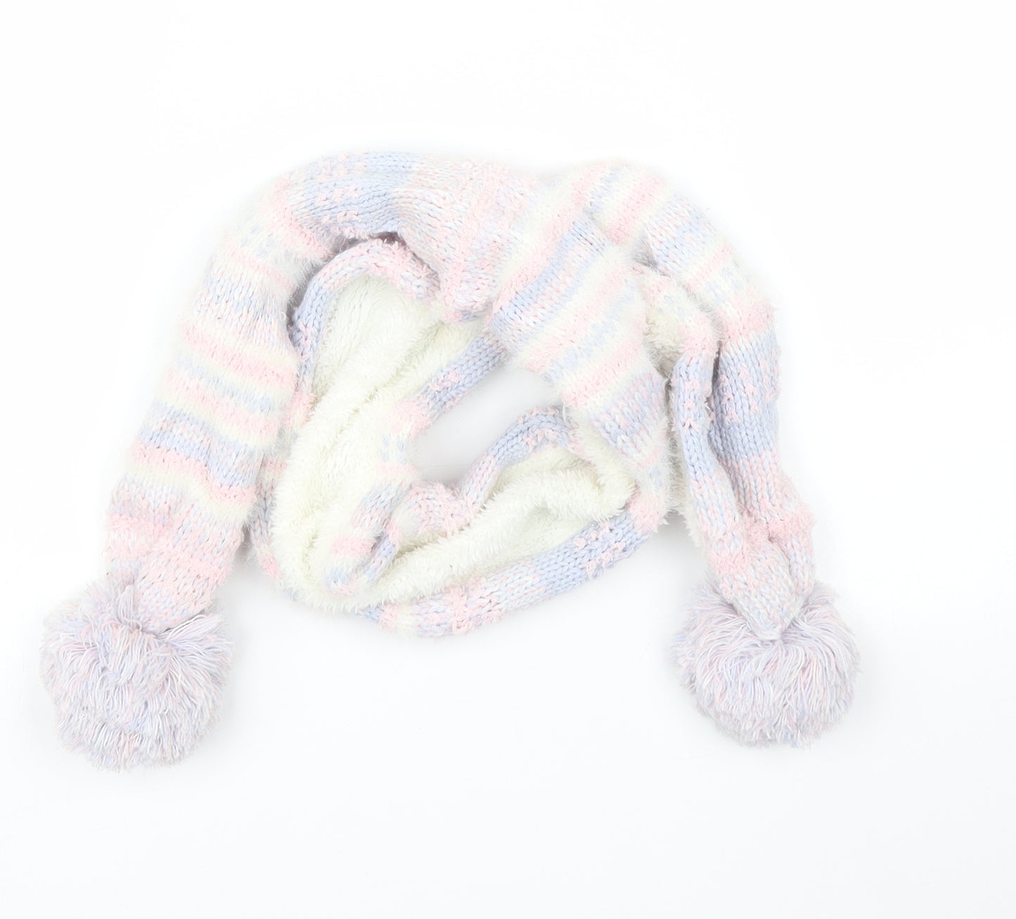 M&Co Girls Multicoloured Striped  Scarf Scarves & Wraps One Size