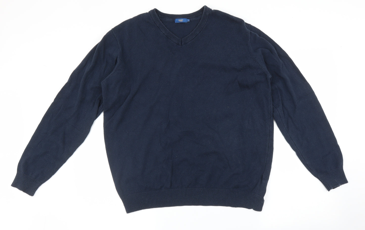 Cotton Traders Mens Blue   Pullover Jumper Size L
