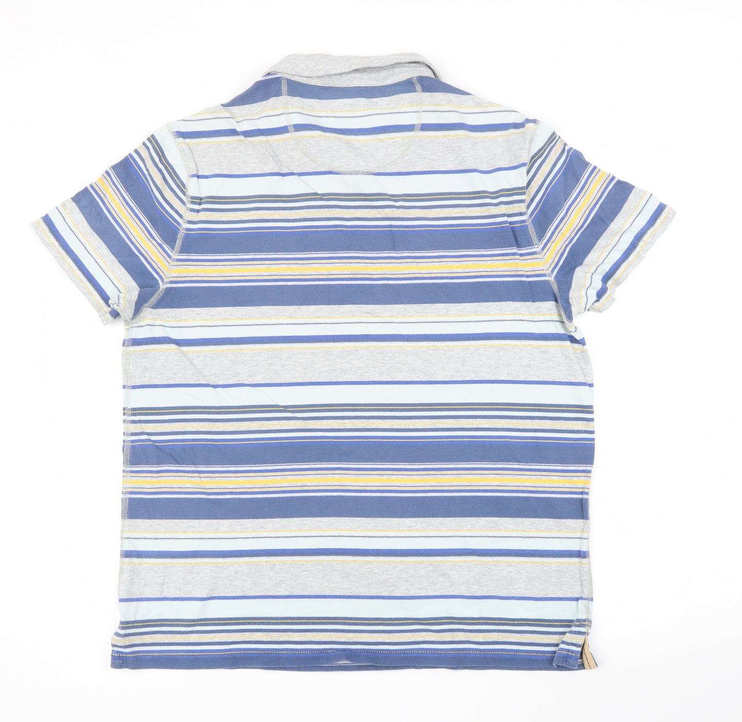 Marks and Spencer Mens Multicoloured Striped   Polo Size L
