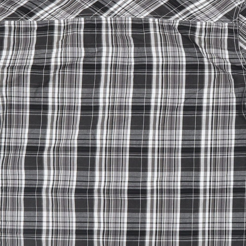 Lee Cooper Mens Black Check   Button-Up Size M