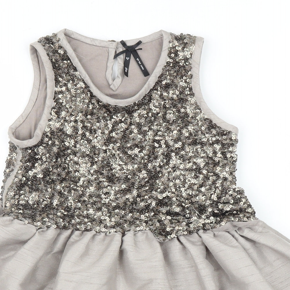 NEXT Girls Grey   Tank Dress  Size 6 Years
