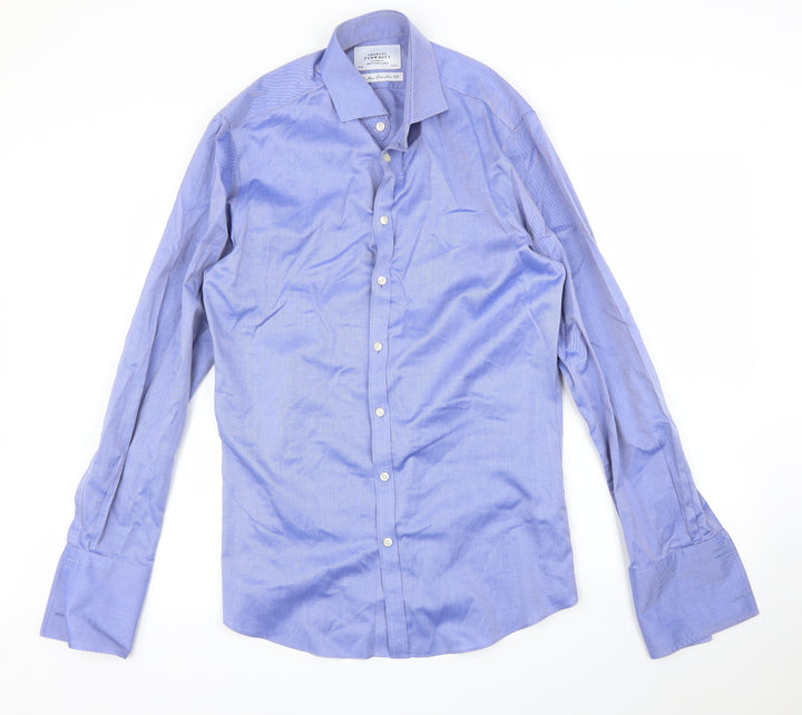 Charles Tyrwhitt Mens Blue Button-Up Size 36