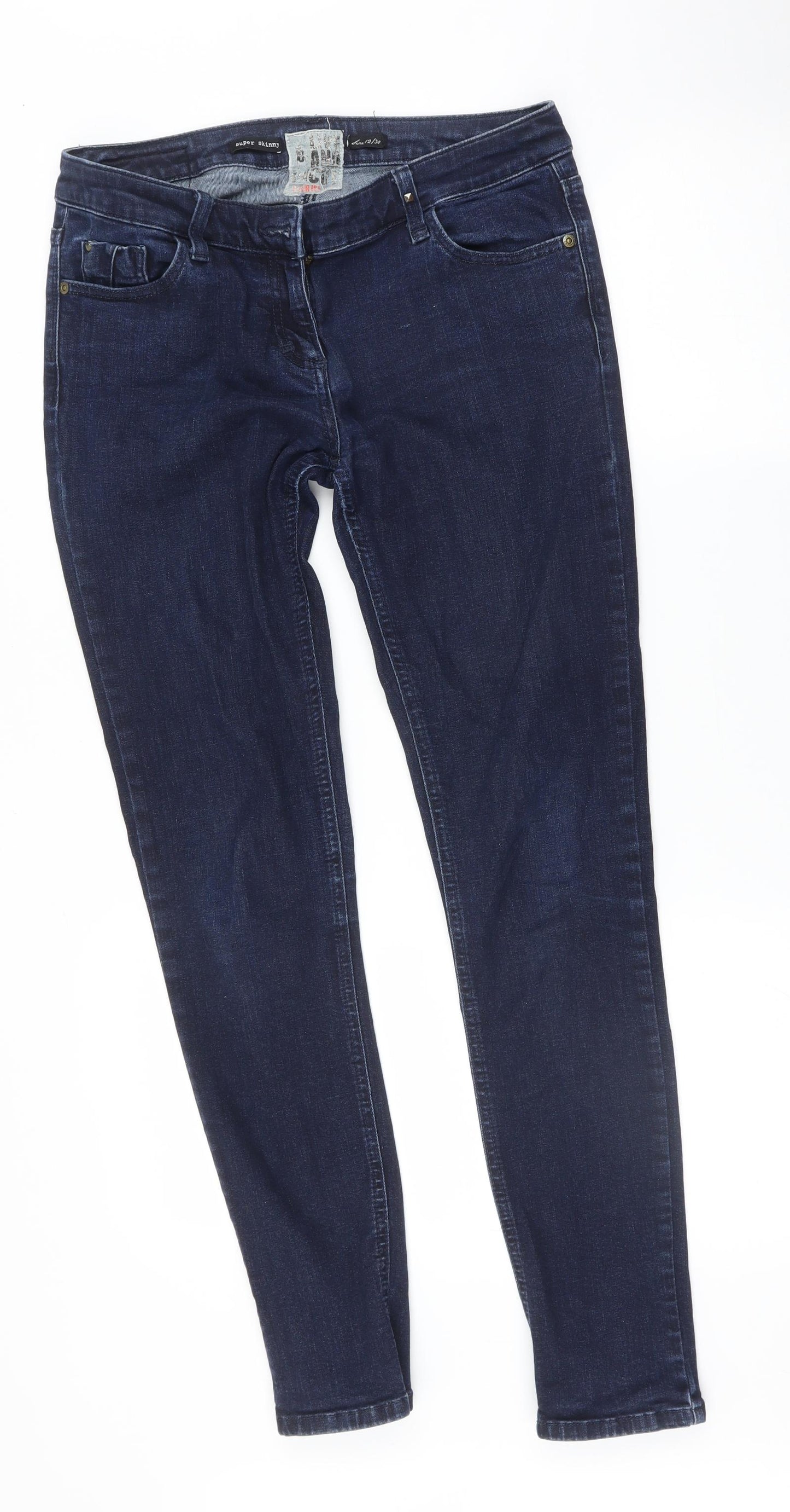 Preworn Womens Black   Skinny Jeans Size 12 L30.5 in
