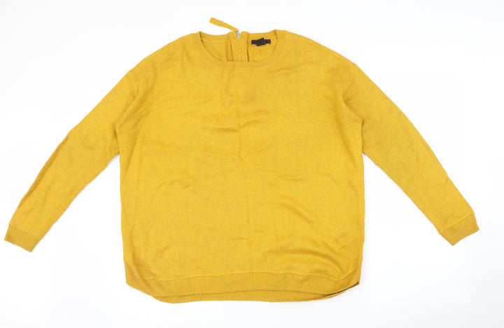 H&M Womens Yellow   Pullover Jumper Size M
