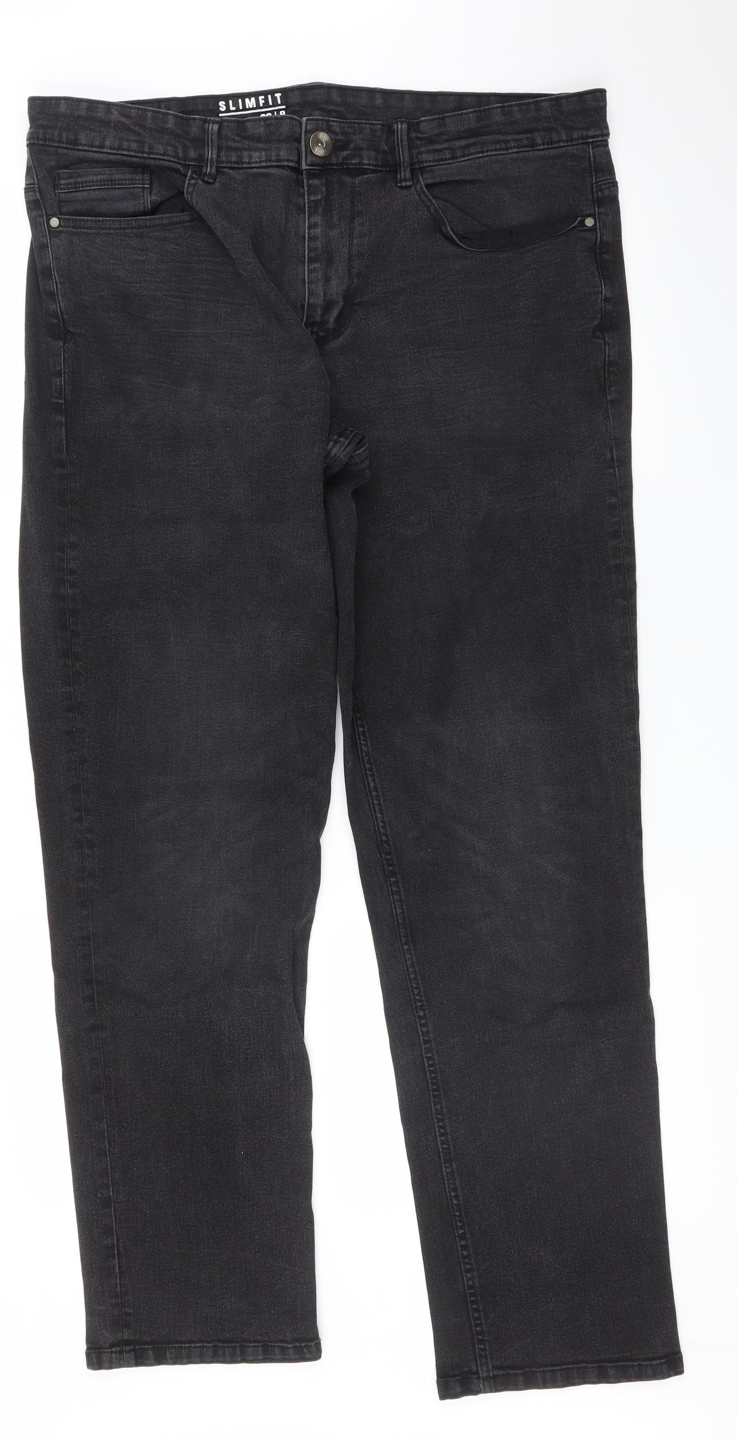 Preworn Womens Black   Straight Jeans Size 36 L31.5 in
