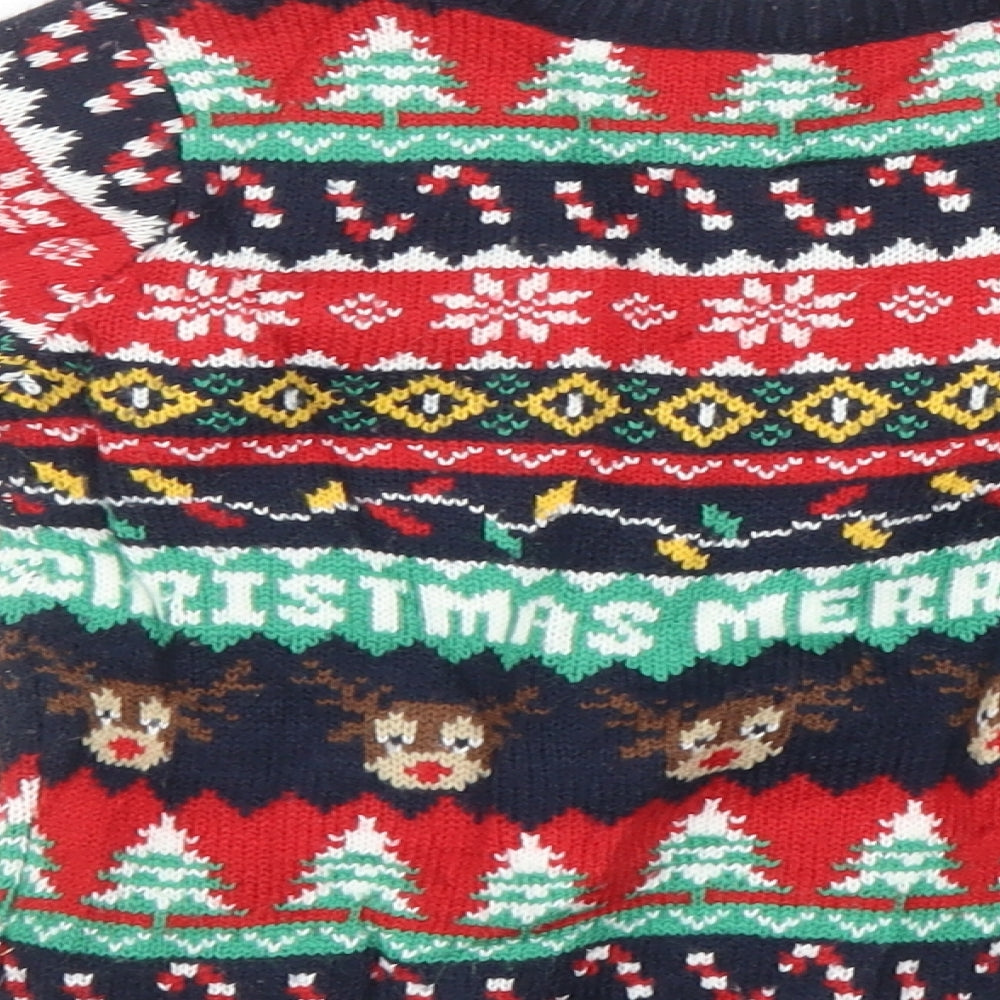Matalan Boys Multicoloured Geometric  Pullover Jumper Size 2-3 Years  - Christmas Jumper