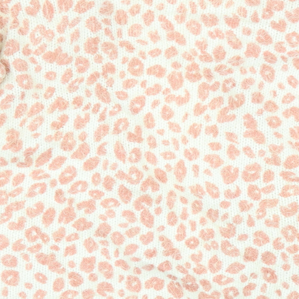 TU Womens Pink Animal Print  Cardigan Jumper Size 12
