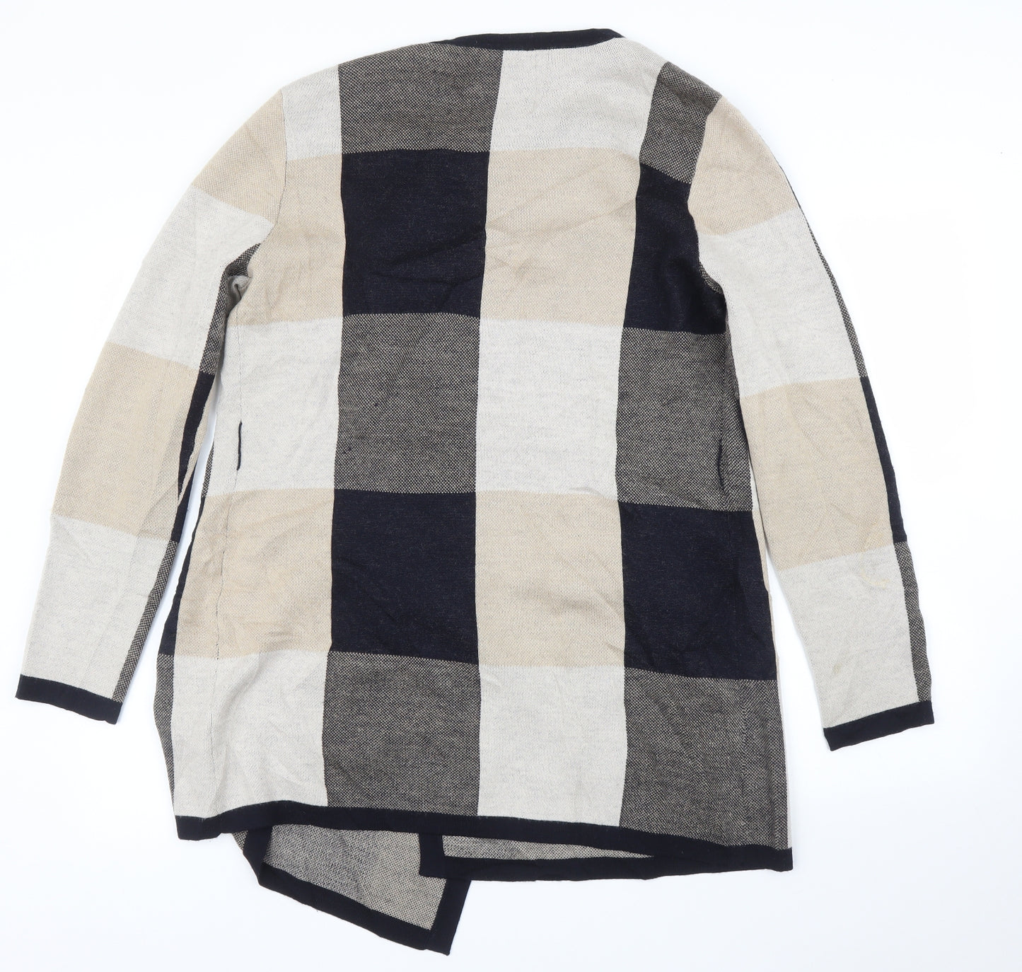 viyena Womens Multicoloured Check  Cardigan Jumper Size L