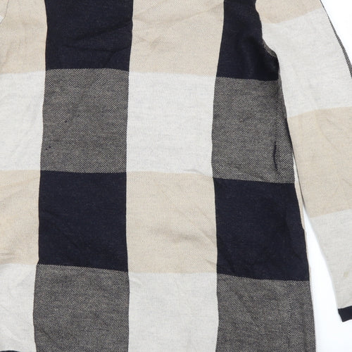 viyena Womens Multicoloured Check  Cardigan Jumper Size L