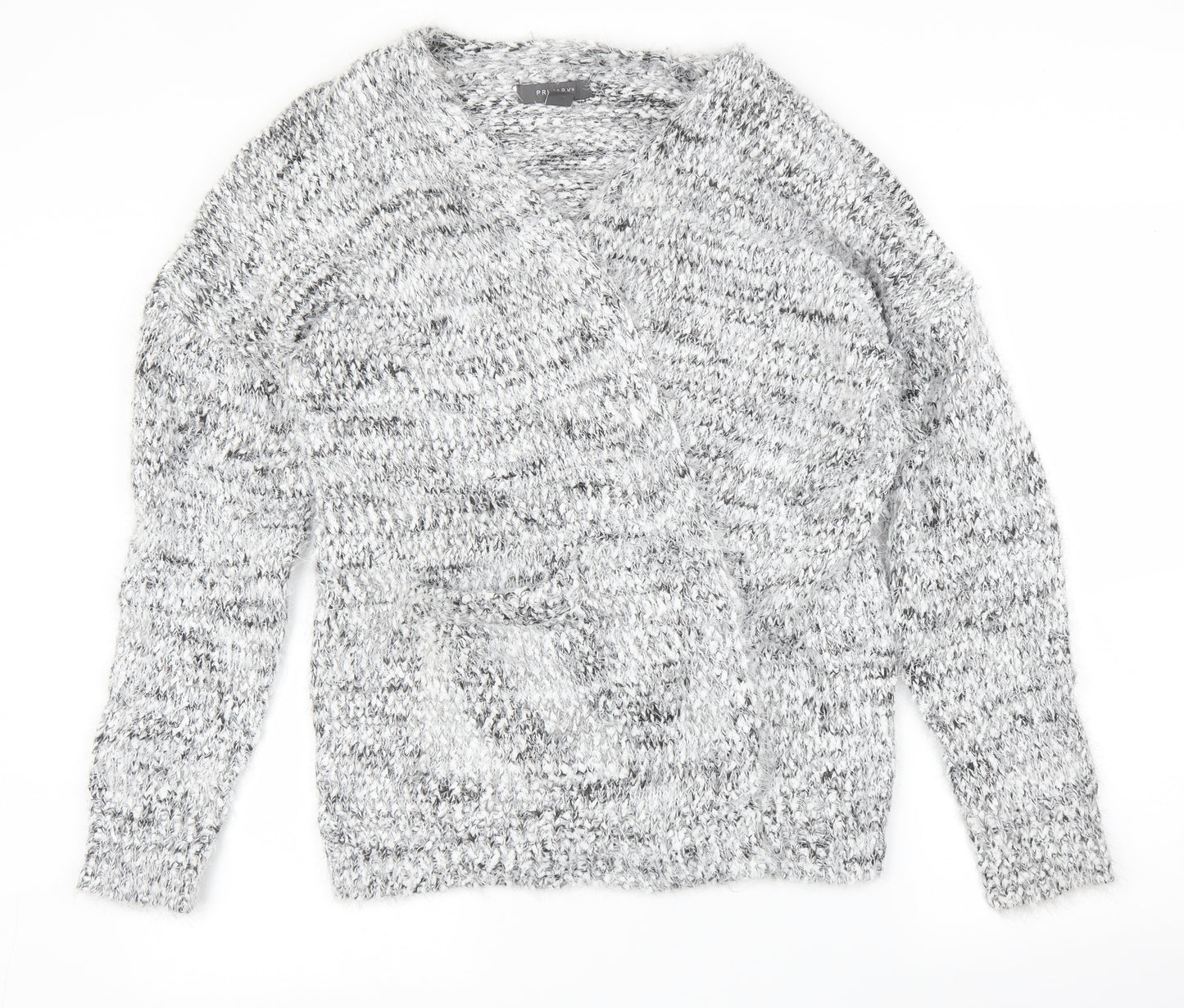 Primark Womens Grey   Cardigan Jumper Size M