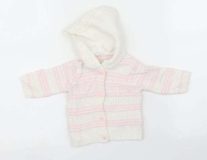 George Girls Multicoloured Striped  Cardigan Jumper One Size