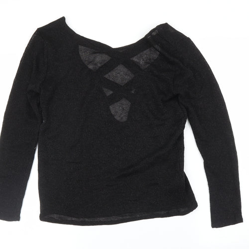 H&M Womens Black   Pullover Jumper Size XS