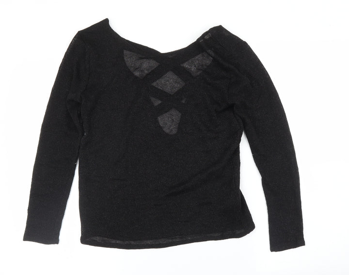 H&M Womens Black   Pullover Jumper Size XS