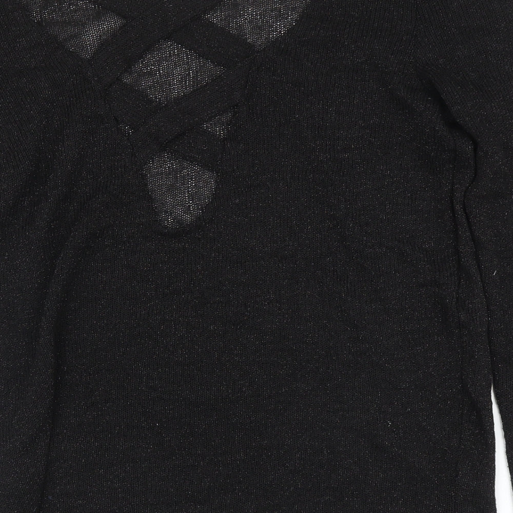 H&M Womens Black   Pullover Jumper Size XS