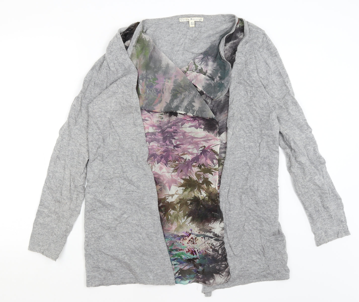 Uttam Boutique Womens Grey   Cardigan Jumper Size 14