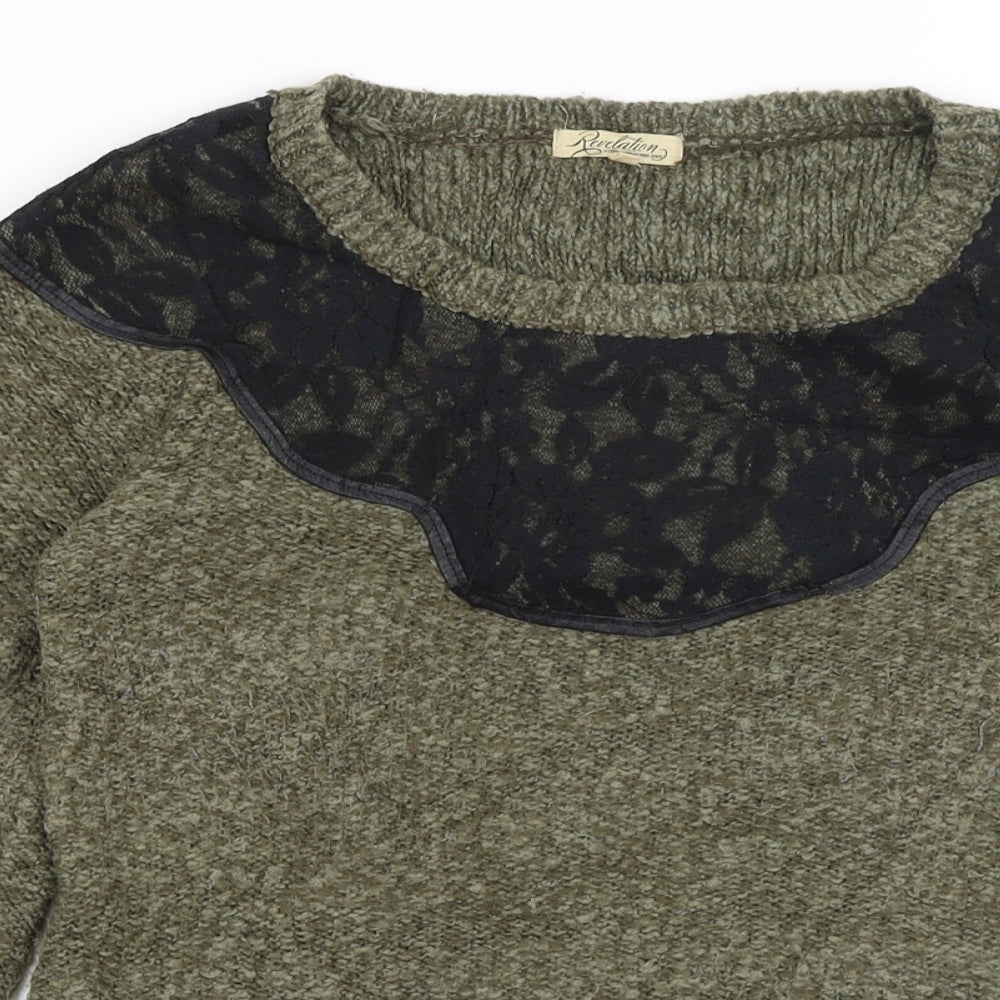 Revelation Womens Green   Pullover Jumper Size XS