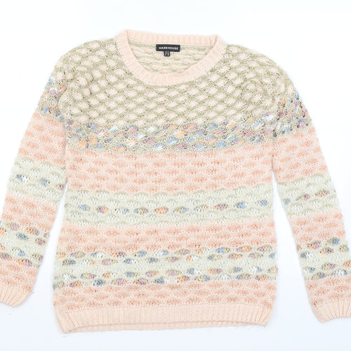 Warehouse Womens Pink   Pullover Jumper Size 10