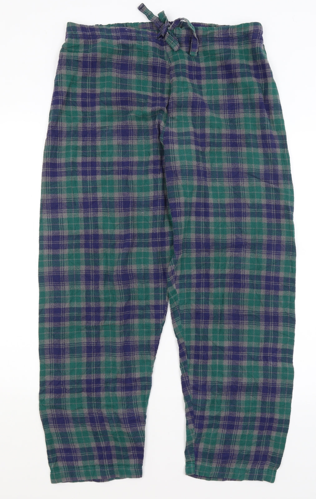 Preworn Mens Green Plaid   Pyjama Pants Size S