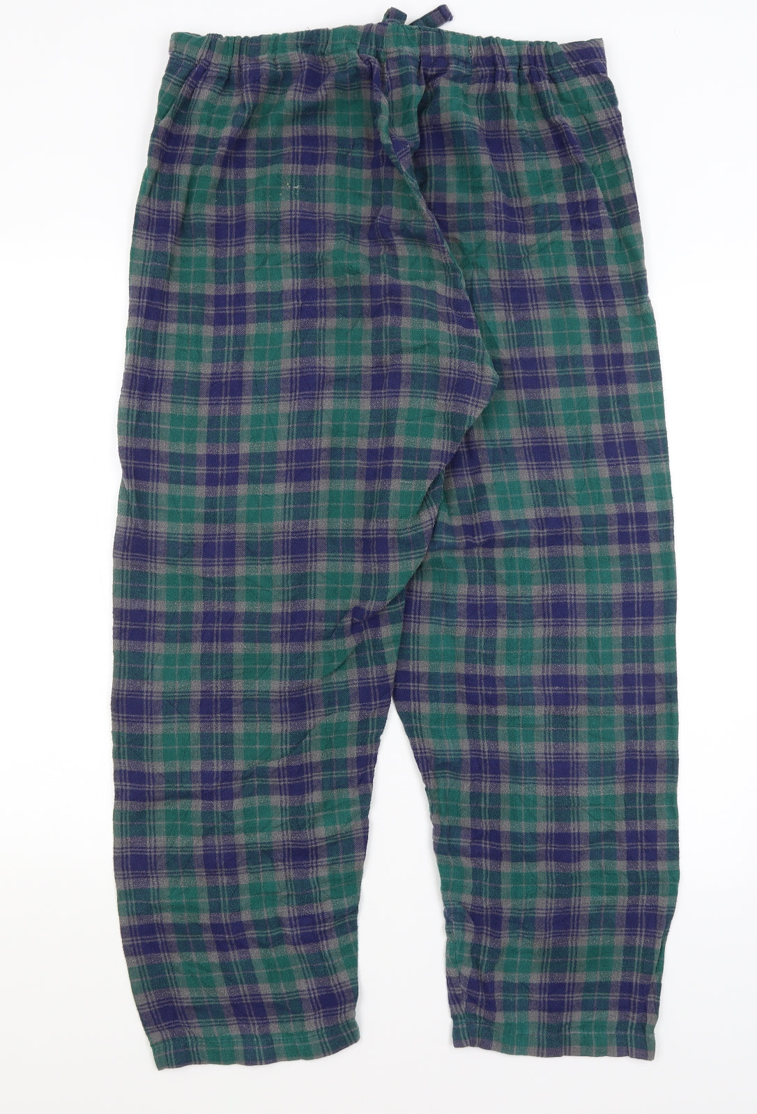 Preworn Mens Green Plaid   Pyjama Pants Size S