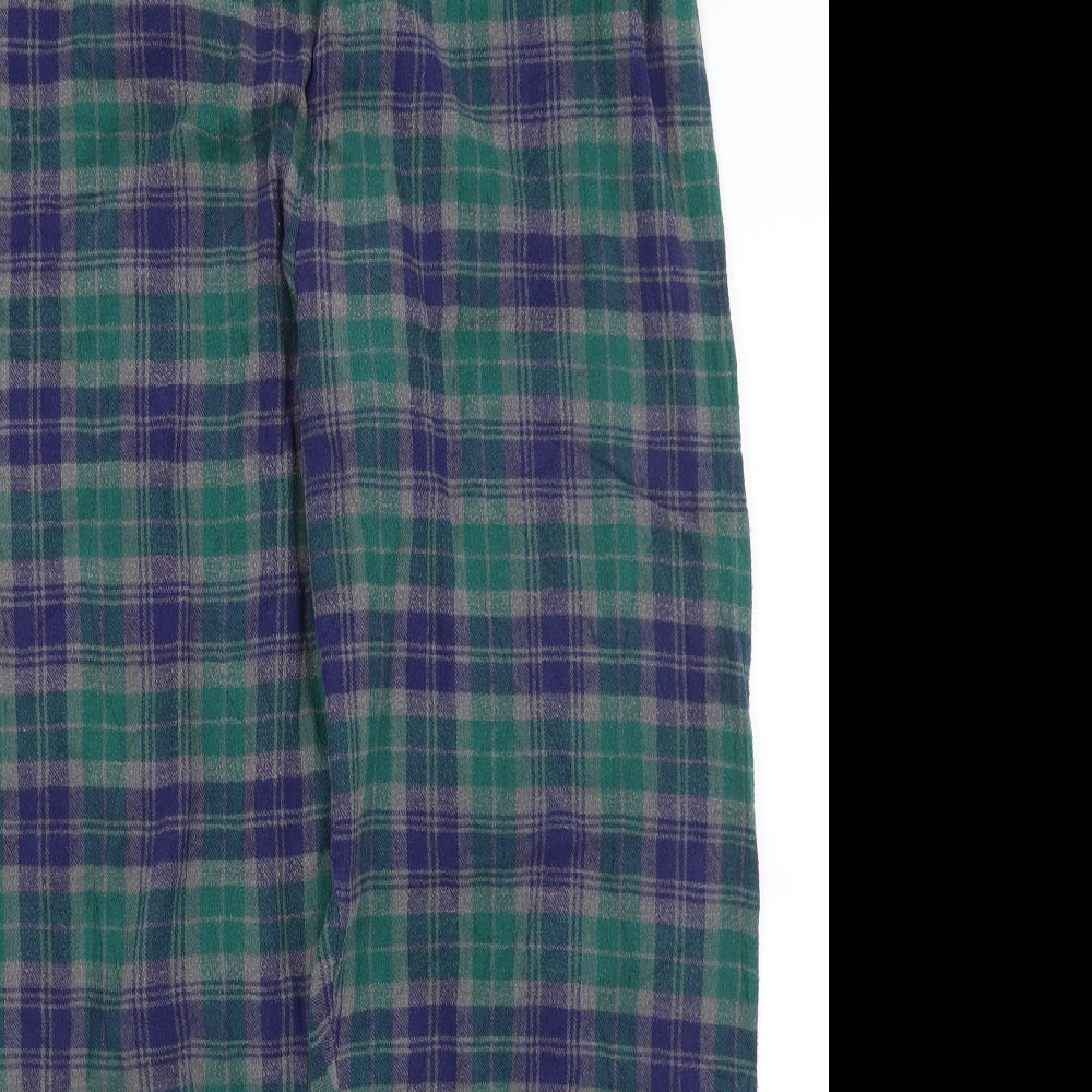 Preworn Mens Green Plaid   Pyjama Pants Size S