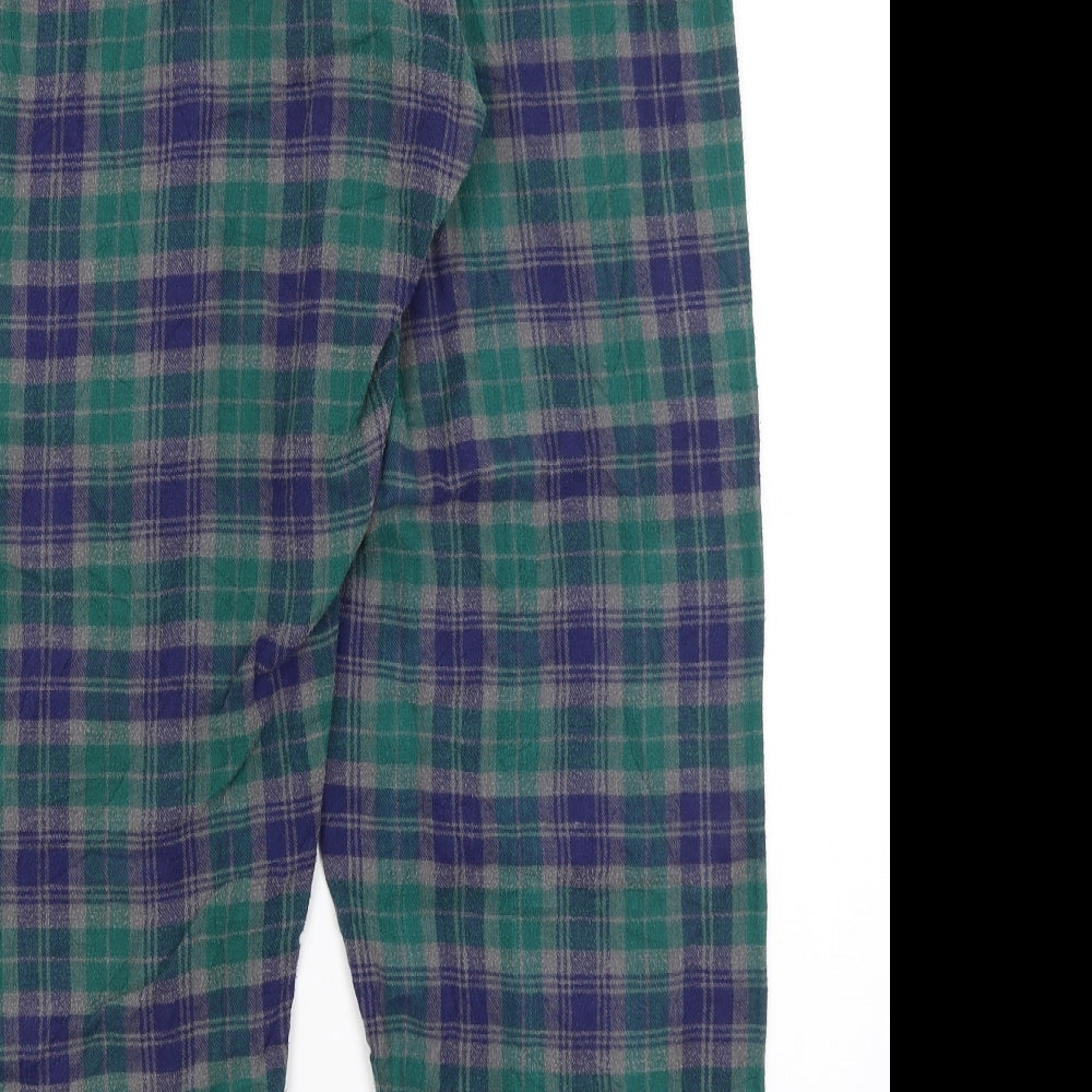 Preworn Mens Green Plaid   Pyjama Pants Size S
