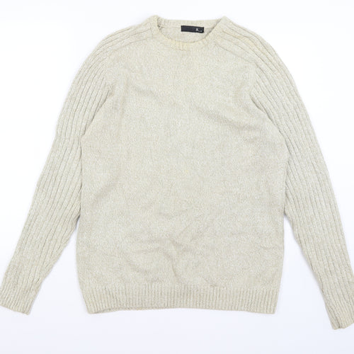 BHS Mens Beige   Pullover Jumper Size M