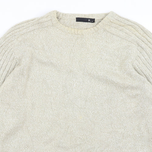 BHS Mens Beige   Pullover Jumper Size M
