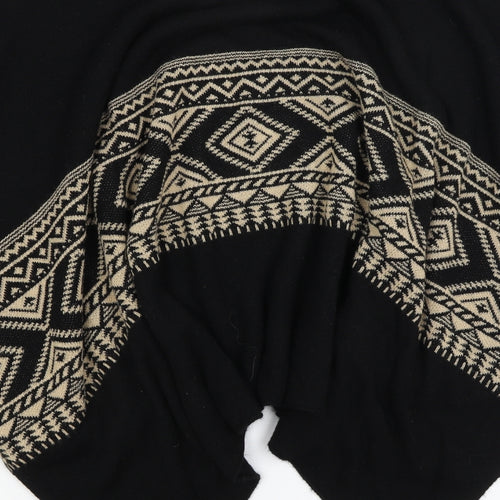 Astradivarius Womens Black Geometric  Shrug Jumper Size M