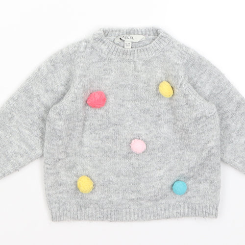 E-vie Angel Baby Grey   Pullover Jumper Size 12-18 Months