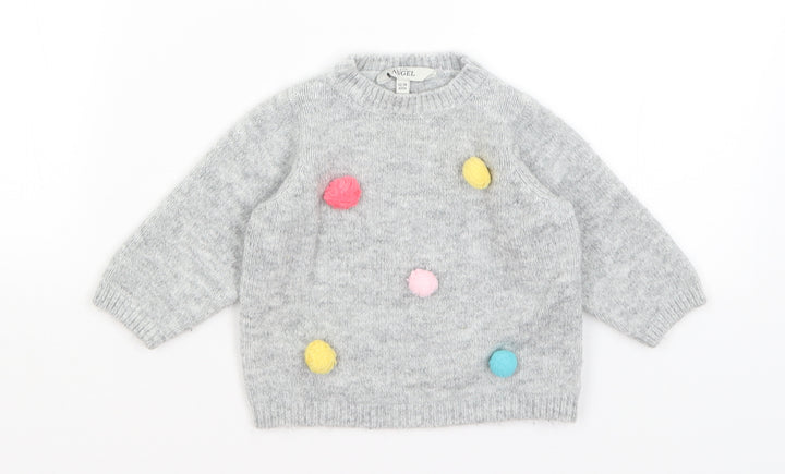 E-vie Angel Baby Grey   Pullover Jumper Size 12-18 Months