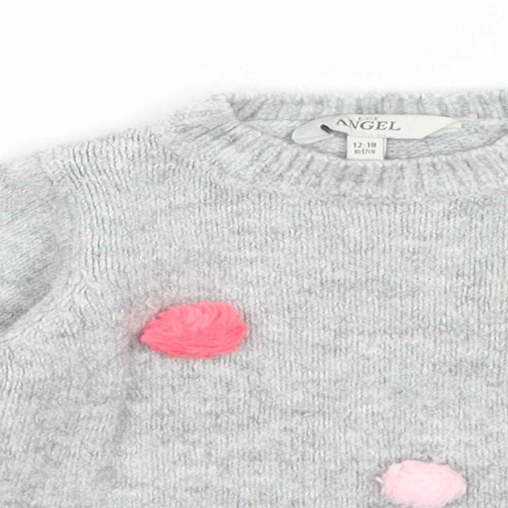 E-vie Angel Baby Grey   Pullover Jumper Size 12-18 Months
