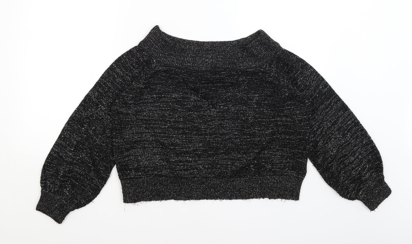 Divided Womens Black   Pullover Jumper Size M