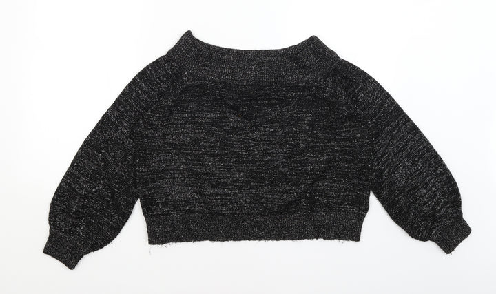 Divided Womens Black   Pullover Jumper Size M