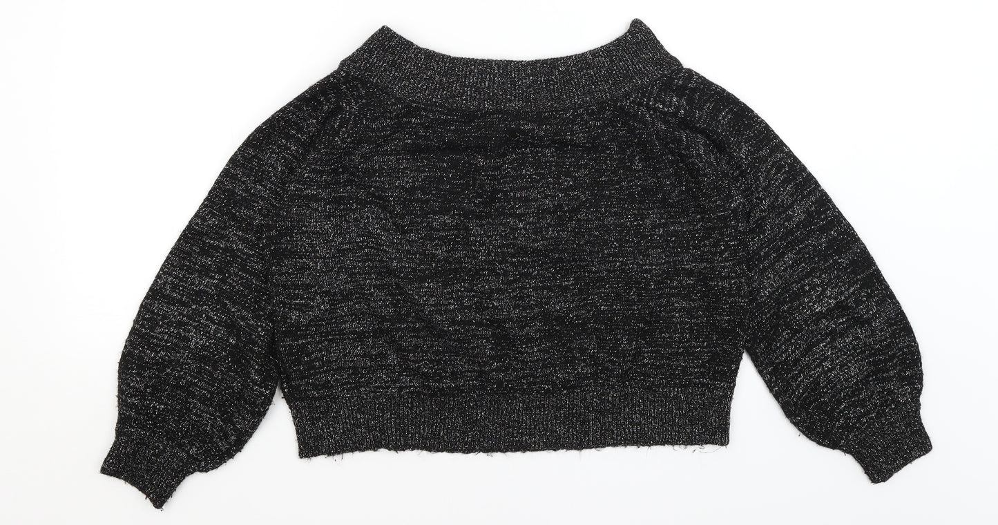 Divided Womens Black   Pullover Jumper Size M