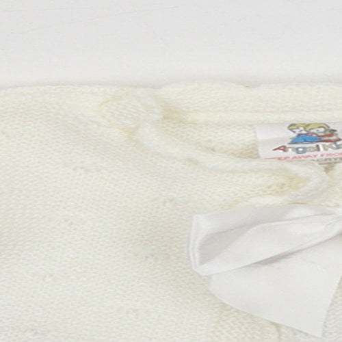Angel Kids Baby White   Cardigan Jumper Size 0-3 Months