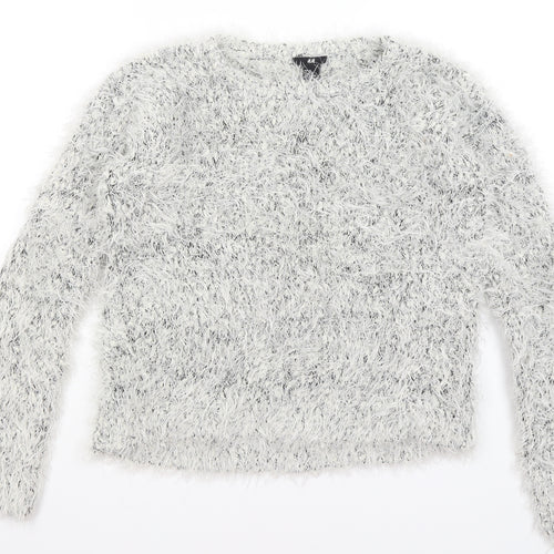 H&M Womens White   Pullover Jumper Size XS