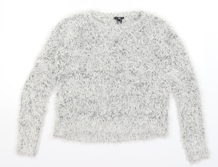 H&M Womens White   Pullover Jumper Size XS